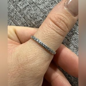 Solid!!!! 14k Solid White Gold Diamond Ring